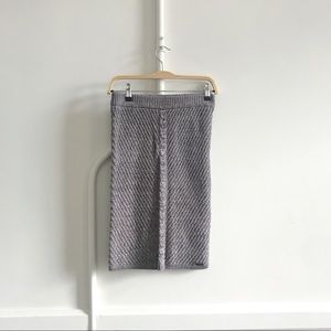 Rib and Cable Mix Bodycon Skirt